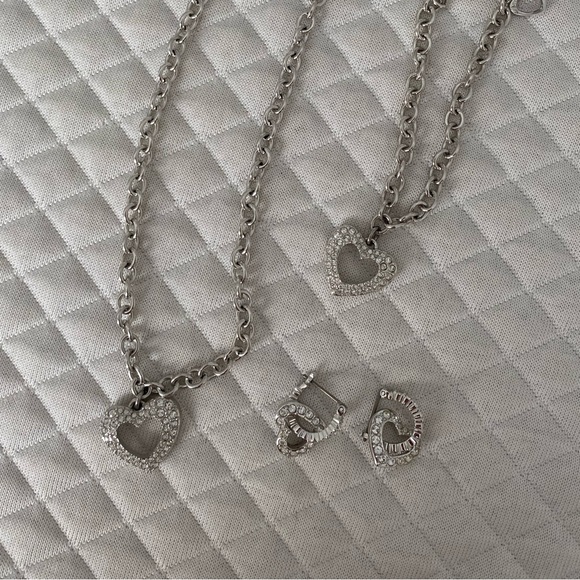 Swarovski Heart Huggie Earrings - Picture 2 of 2